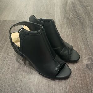 Black Open Toe Heels